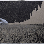 Kenji Lim, Even the Trees, 2016, Acryl auf Leinwand, 151 x 216 cm
