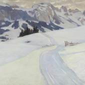 Carl August Liner (1871–1946) Appenzeller Winterlandschaft Öl auf Leinwand 42 x 60 cm  Privatbesitz, Schweiz Schätzpreis:	7.000 - 12.000 CHF