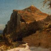 Carl Blechen, Tiberiusfelsen auf Capri, 1829, Öl auf Papier auf Karton, 20 x 29,2 cm © Akademie der Künste, Berlin, Kunstsammlung, KS-Blechen 304. Foto: Oliver Ziebe 
