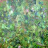 Bild 18: Carla Chlebarov, Green Woods, Acryl auf Nessel, 2020, 100&100 cm.1.500 €