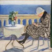 Charles Camoin, Lola auf der Terrasse des Hotel Bellevue in Toulon, 1920, Öl auf Leinwand, Privatsammlung Paris (c) VG Bild-Kunst, Bonn 2021