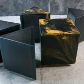 Chief Cube & Triangle Stools by Martha Sturdy. Courtesy Raeff Miles