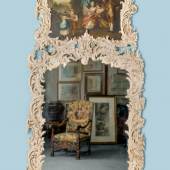 Deutscher Rokoko-Trumeau-Spiegel aus dem 18. Jh. (Friderizianisches Rokoko) nach Art von Johann Michael Hoppenhaupt II 276 cm x 150 cm hoch. Schätzen Sie £ 6.000-8.000