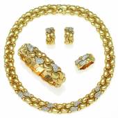 Chopard „Casmir“ Diamant-Set Frankreich | Um 1990 750/-Gelbgold mit Diamantbesatz Taxe: 18.000 – 22.000 Euro
