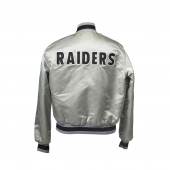 Chuck D’s Original, Tour-Worn silver Raiders Starter Jacket, Signed by him