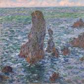 Claude Monet, Die Felspyramiden von Port-Coton, 1886 Öl auf Leinwand © Arp Museum Bahnhof Rolandseck, Sammlung Rau für UNICEF, Foto Peter Schälchli, Zürich