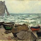 Claude Monet Fischerboote am Strand von Etretat, 1883-84 © Wallraf-Richartz-Museum & Fondation Corboud