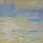 CLAUDE MONET (1840-1926) La Tamise pastel on toned paper Drawn in 1901 Price Realized: $2,954,000