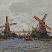 Claude Monet, Windmühlen bei Zaandam, 1871, Öl auf Leinwand, Van Gogh Museum, Amsterdam.