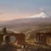 Thomas Cole (1801-1848) Der Ätna von Taormina aus gesehen, 1843 Mount Etna from Taormina Öl auf Leinwand, 199,7 x 306,4 cm Wadsworth Atheneum Museum of Art, Hartford Ankauf des Museums 
