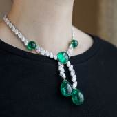 Colombian emerald and diamond necklace, Cartier - model - Magnificent Jewels and Noble Jewels Sotheby's Geneva 13 nov 2019