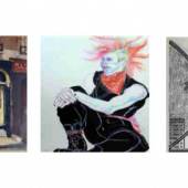 Sarah Colegrave Fine Art: 18 Motcombe Street, Knightsbridge by John Cole, £2,500; Blondes Fine Art: London Punk by Jo Brocklehurst; The Art Stable: View from my window by William Wright