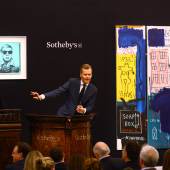Oliver Barker fields bids at Sotheby’s Evening Sale of Contemporary Art, 28 June 2017
