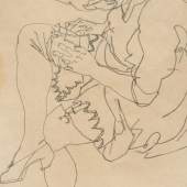 02. Egon Schiele,  „Sitzende Frau“, 1916, Bleistift auf Papier, 45,2 x 28,8 cm Bild: W & K - Wienerroither & Kohlbacher