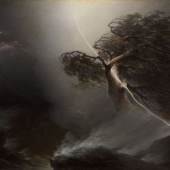 Maxim Worobjow, Vom Blitz gespaltene Eiche (Unwetter), 1842 Öl auf Leinwand, 100,5 × 131 cm  © Staatliche Tretjakow-Galerie, Moskau