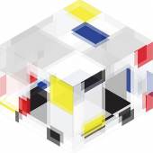 Heimo Zobernig in Kooperation mit Eric Kläring, Piet Mondrian. Eine räumliche Aneignung, 2019 Isometrischer Plan der Raum-Installation für den Lichthof des Albertinum
