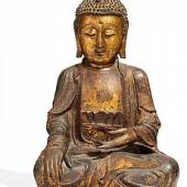 Buddha Shakyamuni China | 17. Jh. | Bronze | Gesamthöhe 36,5cm Taxe: 8.000 – 10.000 Euro