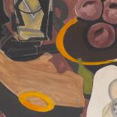 Georges Braque: Le guéridon rouge / Das rote Tischchen (Detail), 1939–1952, Collection Centre Pompidou, Musée national d‘art moderne, Paris Schenkung George Braque, 1965 © VG Bild-Kunst, Bonn 2020 © Foto: Centre Pompidou, MNAM-CCI / Georges Meguerditchian / Dist. RMN-GP