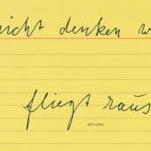 Joseph Beuys, sich selbst, 1977, Postkarte, Edition Staeck © Staatliche Museen zu Berlin, Kunstbibliothek / Dietmar Katz, © VG Bild-Kunst, Bonn 2021 