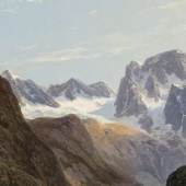 Franz Steinfeld, "Gosausee mit Dachstein", ca. 1840,  ca. 1840, Öl auf Leinwand, 53,5 x 45,5 cm, Neue Galerie Graz (Inv. Nr. 1241), Foto: Universalmuseum Joanneum/N. Lackner