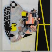 Charline von Heyl: Carlotta, 2013, 208,3 x 193 cm, Oil, acrylic and charcoal on canvas (Öl, Acryl und Kohle auf Leinwand) © Charline von Heyl