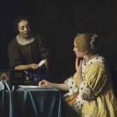 Mistress and Maid, Johannes Vermeer, c. 1665-67, oil on canvas. The Frick Collection, New York. Photo: Joseph Coscia Jr