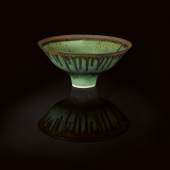 Dame Lucie Rie, Emerald Green Bowl with Bronzed Rim, 1987 (est. £20,000-30,000)