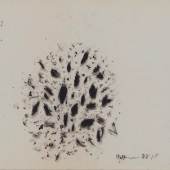 O.T., Serie Spreu und Strich, 1988, Kohle, Stift, Aquarell auf Papier, 42x50 cm