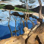 Daphné Dorel, “Porquerolles 1”, 2020, Tempera und Öl auf Leinwand 60 x 73 cm