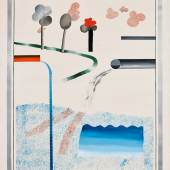 David Hockney, Different Kinds of Water Pouring into a Swimming Pool, Santa Monica, 1965, est. £2,500,000-3,500,000