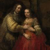 Isaac and Rebecca, Known as ‘The Jewish Bride’, Rembrandt Harmensz. van Rijn, c. 1665 - c. 1669, Rijksmuseum