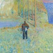 Denis Adushkin: Memory of the Mountain Guide 2017, Öl auf Leinwand 150 x 200 cm
