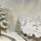 3217 OTTO DIX Wintertag in Randegg. 1933. Mischtechnik auf Holz. 60 x 80 cm. Ergebnis: CHF 174 000