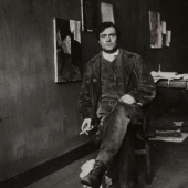 Dominique Couto, Modigliani in seinem Atelier, rue Ravignan (Ausschnitt), 1915 