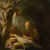  GERRIT DOU Einsiedler im Gebet. Um 1670. Öl auf Holz. Signiert: GDOV. 34,5x29 cm. CHF 400 000 / 500 000 Auktion 28. März 2014 