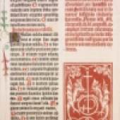 Seite mit sprechender Druckermarke von Peter Drach d.M. Missale Benedictinum Bursfeldense
Speyer: Peter Drach d. M., 1498 © Klassik Stiftung Weimar