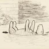 E. H. Shepard Two ink drawings from The House at Pooh Corner II