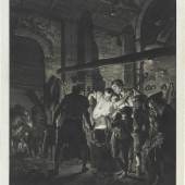 Richard Earlom nach Joseph Wright of Derby, Die Schmiede, 1771, Staatsgalerie Stuttgart, Graphische Sammlung