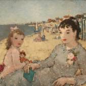 Edzard Dietz "La Plage", Öl auf Leinwand (Galerie Decker, Baden-Baden)