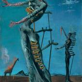 	Salvador Dalí, Girafe en feu, um 1936/1937, Öl auf Lindenholz, 35 x 27 cm, Emanuel Hoffmann-Stiftung, Depositum in der Öffentlichen Kunstsammlung Basel, Foto: Martin P. Bühler, Öffentliche Kunstsammlung Basel, © ProLitteris, Zürich
