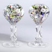 Ein Paar Glas-Ständerpaperweights, Val St. Lambert, Werk Seraing, um 1890-1925 Mindestpreis:	80 EUR