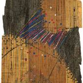 El Anatsui Earth-Moon Connexions, 1993 Wood, Tempera 35.4 x 33.2 x 1.2 inches (90 x 84,4 x 3 cm) Collection of the Smithsonian National Museum of African Art, Washington, DC