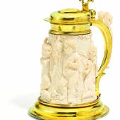 Elfenbeinhumpen mit Puttenreigen als „Die fünf Sinne“ Augsburg 1689-1692 Philipp Küsel Silber, vergoldet; Elfenbein Ergebnis: 135.450 Euro
