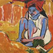 Ernst Ludwig Kirchner – Das blaue Mädchen in der Sonne Öl auf Leinwand, 1910 82,5 x 92,5 cm Schätzpreis: € 2.000.000 – 3.000.000