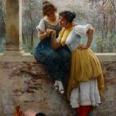 Eugen von Blaas (1843-1931)  „Zwei Venezianerinnen“ 1896 | Öl/Leinw. | 104 x 66 cm Ergebnis: 154.800 Euro