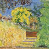 Pierre Bonnard French 1867–1947 Stairs in the artist’s garden 1942–44 oil on canvas 63.0 x 73.0 cm National Gallery of Art, Washington, DC Ailsa Mellon Bruce Collection Photo: National Gallery of Art, Washington, DC