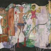 Arthur Foulkes A party in the closet 2021 oil and synthetic polymer paint on canvas 153.0 x 61.0 cm Belmont High School, Geelong © Arthur Foulkes