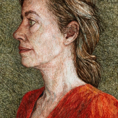 Dylan Jonas Stone, Harriet Evans-Lombe (Detail), Pencil and watercolour, 3.5 × 2.5 in. Framed: 9.5 x 8.25 in. Courtesy of Abbott and Holder