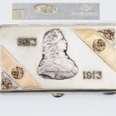 Feines Fabergé Zigarettenetui mit Diamantbesatz. Limit 1.500 EUR