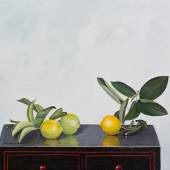 Feodora Hohenlohe - Mit Zitronen wohnen, 2023, Öl auf Leinwand, 40 x 60 cm 